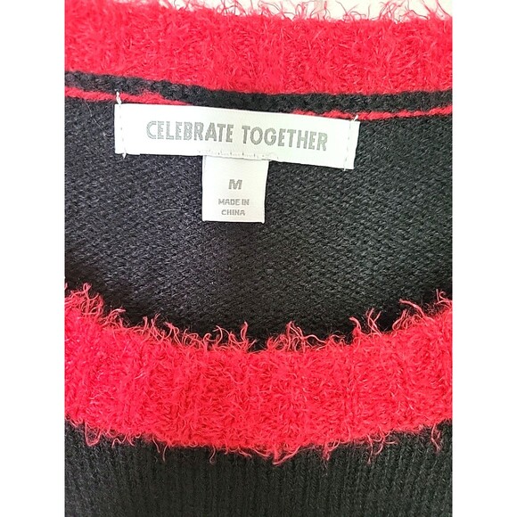 Celebrate Together Womens Sz M 3D Santa Winter Christmas Party Holiday Sweater * - Picture 4 of 10